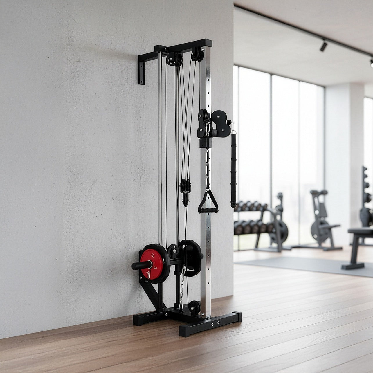 Cable Pulley Machine Valor Fitness Wall Mounted Pulley Tower