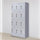 Grey 12-Door Locker for Office Gym Shed School Home Storage - Padlock-operated