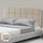 Beige Linen Fabric Queen Deluxe Tufted Headboard Bedhead