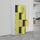 12-Door Locker – Grey with Yellow Door with 3-Digit Combination Lock | Secure Storage for Office, Gym or School Use