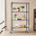 Modular Wire Storage Shelf 900 x 450 x 1800mm Steel Shelving - Baking Black Technology with Wheels
