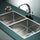 1.2mm Handmade Double Stainless Steel Sink with Waste - 865x440mm