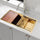 BRIENZ 32-inch Nano Workstation Ledge Undermount 16 Gauge Stainless Steel Kitchen Sink Single Bowl in Gold with sand-finish