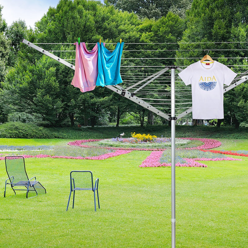 Washing Line Rotary 4 Arms Airier Outdoor Garden Clothes Washing