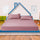 Pine Floor Bed House Frame in Blue for Kids and Toddlers - Double