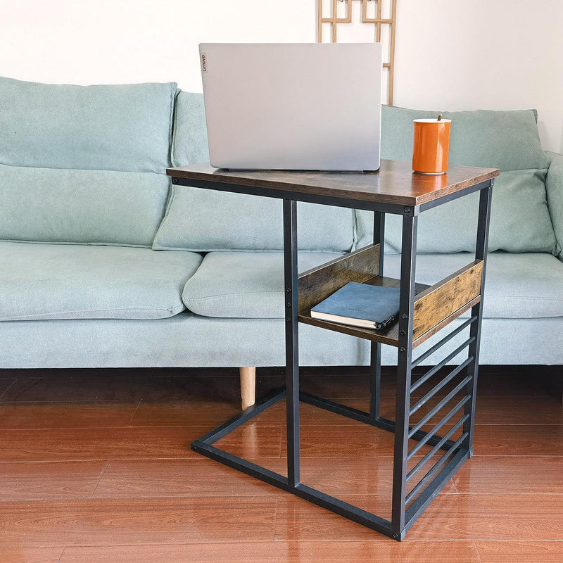 Sofa Side End Table Wooden Shelf Couch Living Nightstand Furniture