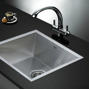 440x440mm Stainless Steel Handmade 1.0mm Sink with Waste in Stainless Steel Finish