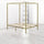 4 Four Poster Double Bed Frame - Gold