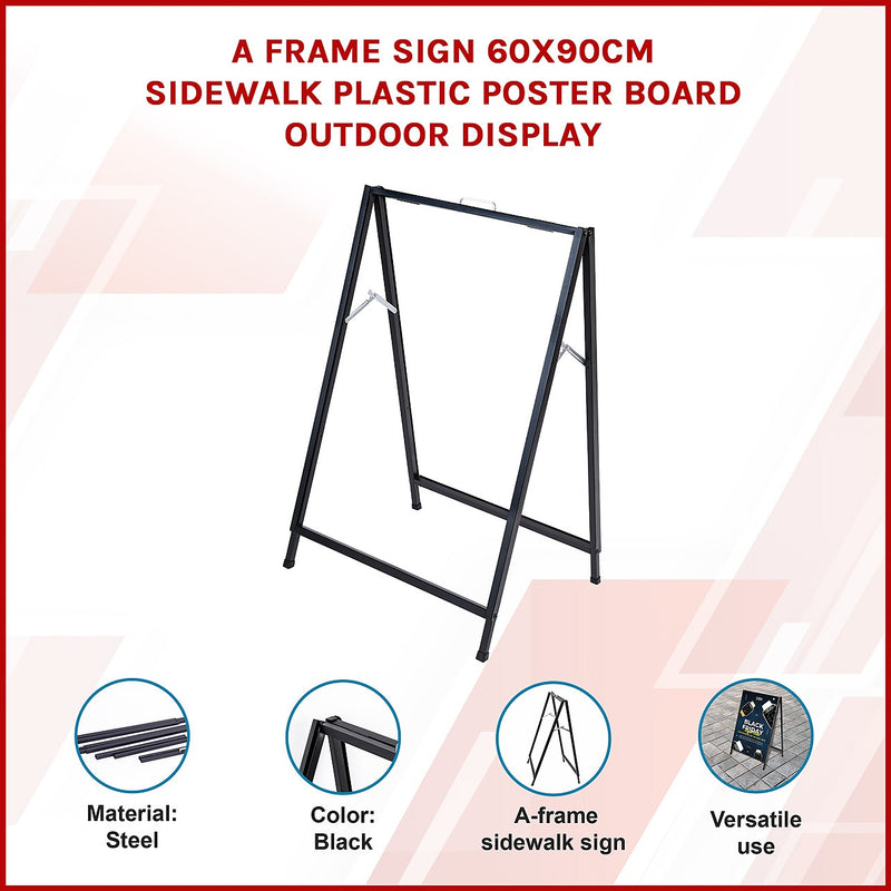 A-Frame Sign 60x90cm Outdoor Steel Display Stand | FactoryFast.com.au