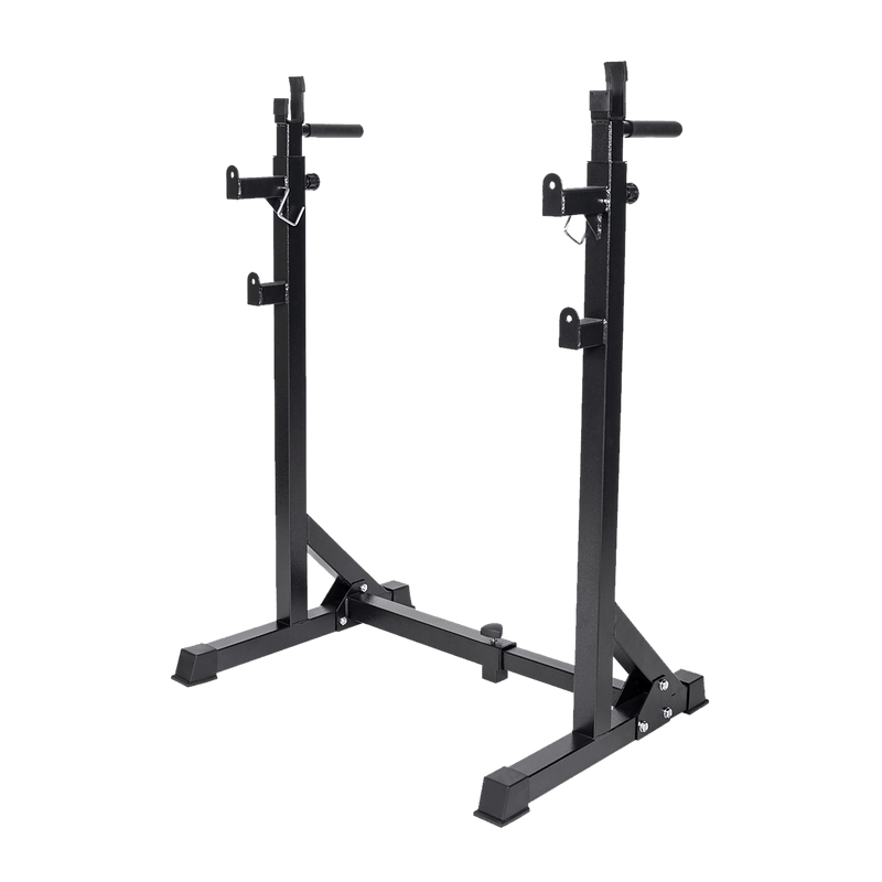 Commercial Squat Rack Adjustable Pair Fitness Exercise Weight Lifting