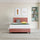Linen Fabric Rectangular Double Bed Deluxe Headboard Bedhead Pearl Copper Brown
