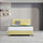 Linen Fabric Rectangular Queen Bed Deluxe Headboard Bedhead Sulfur Yellow