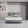 Linen Fabric Rectangular Queen Bed Deluxe Headboard Bedhead Slate Ash