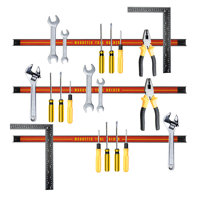 3 x 61cm Magnetic Wall Mounted Tool Holder Organiser | FactoryFast.com.au
