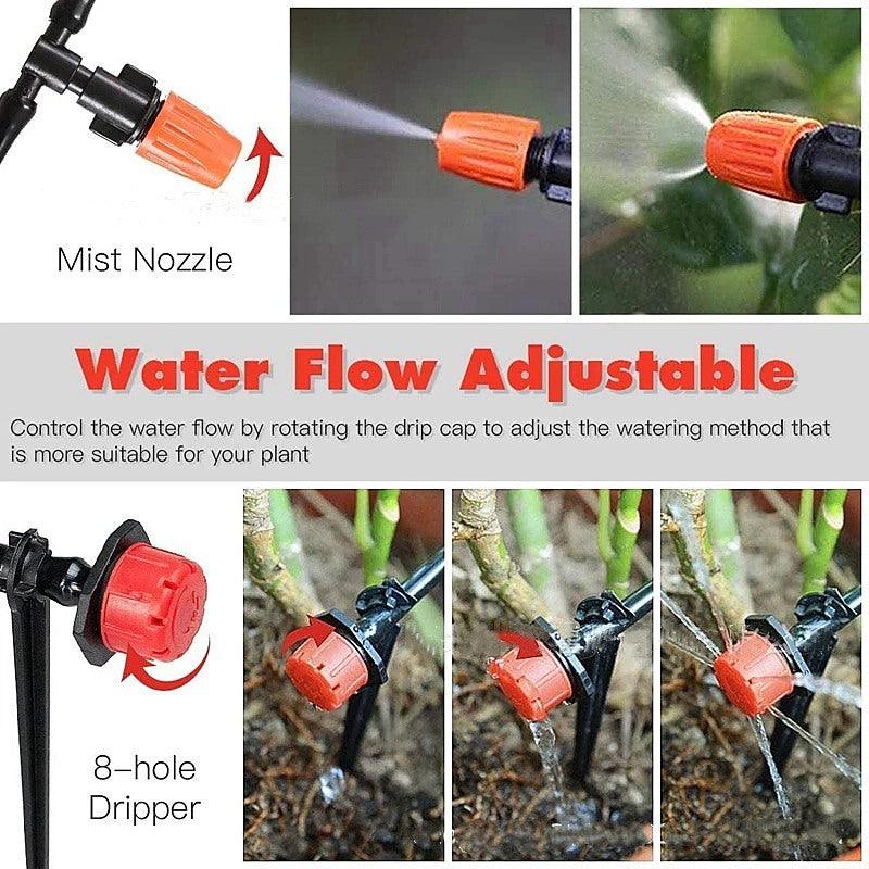 82ft Drip Irrigation System Plant Timer Self Garden