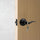Door Handle Set Lever Key Lock Function Black