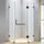 1000 x 1000mm Frameless 10mm Glass Shower Screen By Della Francesca Black Hardware, Square Handle