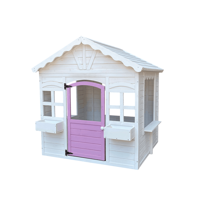Cubby House Kids Wooden Outdoor Playhouse Cottage Play Children Timber Multi Coloured Games