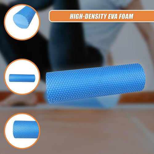 45 x 15cm Physio Yoga Pilates Foam Roller - Blue