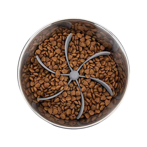 Dog Bowl Slow Feeder Insert - 2-Pack with Suction Base