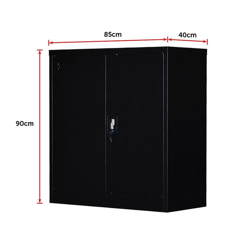 Two-Door Shelf Office Gym Filing Cabinet Safe Storage Locker
