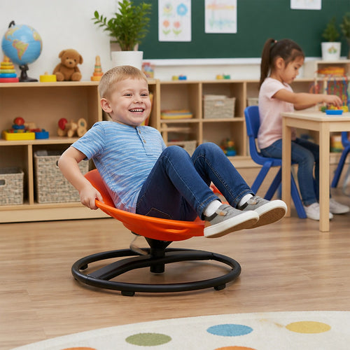 360° Sensory Spinning Chair for Kids with Stable Base & Handles Active Balance Spin Seat Indoor Play