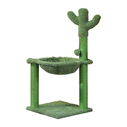 Cactus Cat Tree with Hammock and Sisal Scratching Posts