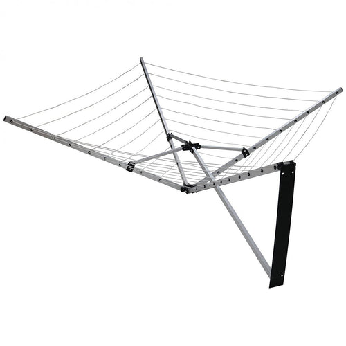 24m Folding Dryer for Laundry & Washing - Wall Mounted 5 Arm Clothes Airer