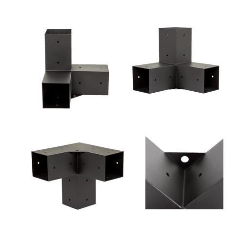 Roof Pergola Gazebo Shed Matte Black Steel Single Wall with Top Rafters Brackets DIY Kits