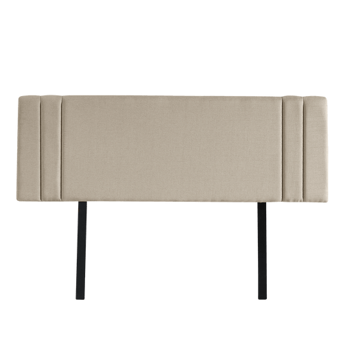 Beige Linen Fabric Queen Deluxe Headboard Bedhead