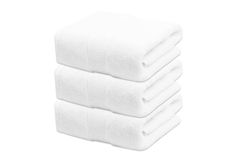 500 GSM Cotton Bath Towels 4 Pack White
