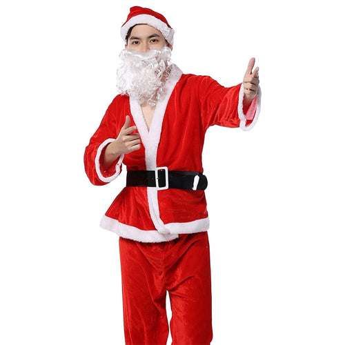 Adult Santa Costume Professional Suit Large with Complete Accessories Set