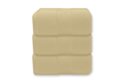 500 GSM Cotton Bath Towels 4 Pack Beige