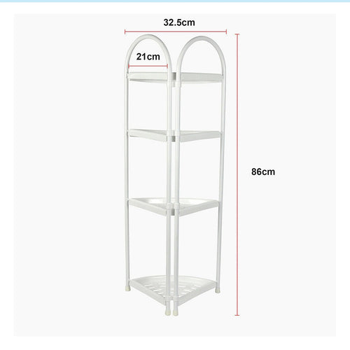 Shower Corner Shelf White Caddy Bathroom Shelves Organiser Bath Storage Rack 4
