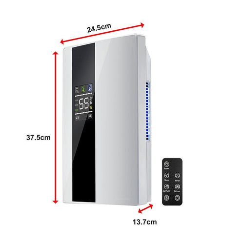 2.2L Dehumidifier Portable Quiet Home Air Dryer for Mould Moisture Damp + Remote