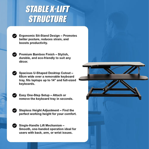 Ergonomic Standing Desk Converter Height Adjustable Workstation