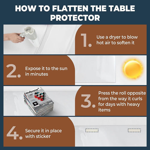 PVC Tablecloth Clear Plastic Cover Protector Mat 