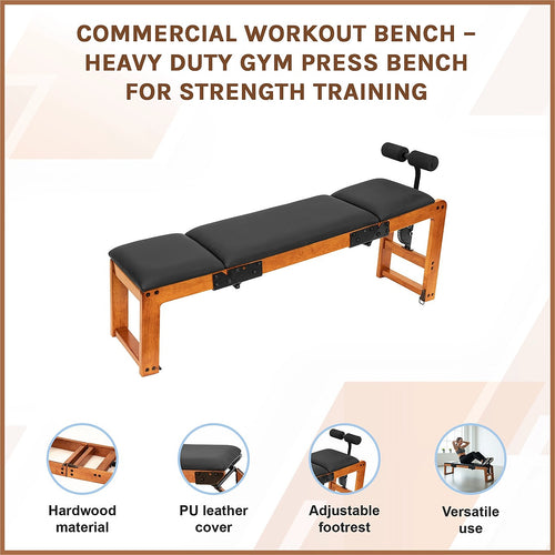 Heavy-Duty Commercial Workout Bench – Adjustable Strength Training Press Bench for Home & Gym