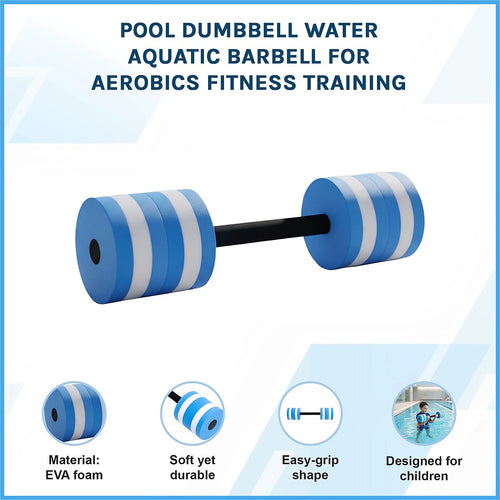 Pool Dumbbell Water Aquatic Barbell for Aerobics and Fitness Training