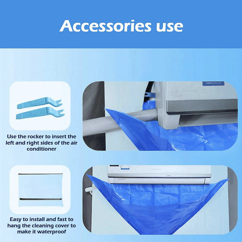 Waterproof AC Cleaning Cover Bag Kit – Leakproof Air Conditioner Wash Bag for Wall-Mounted Units