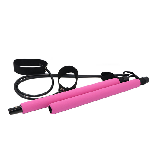 14-Piece Pilates Bar Kit with Resistance Bands & Belt – Versatile Home Fitness Pedal Puller for Full-Body Workouts