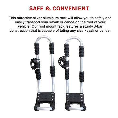 J-Bar Kayak Roof Rack – Car Mount Carrier for Canoe & SUP Transport