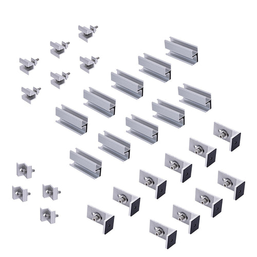 Solar Panel Roof Mount Kit – Clamps & Brackets Set for Secure Solar Installation