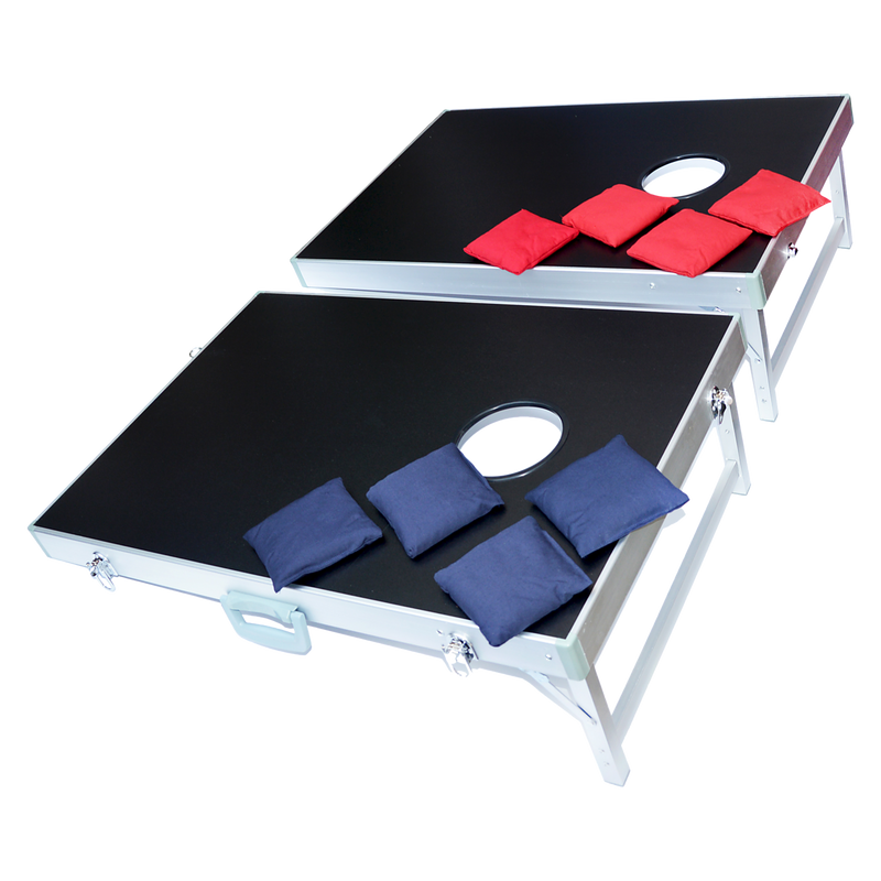 Bean Bag Toss Game Set Aluminium Frame Portable Design Games