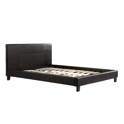 Double Bed Frame Black PU Leather