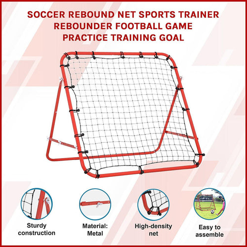 Soccer Rebound Net Sports Trainer Rebounder Football Game Practice Training Goal