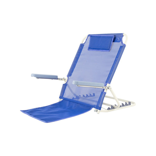 Adjustable Bed Backrest Support Chair with Armrests & Headrest Foldable Bed Rest Reading Back Support 90kg