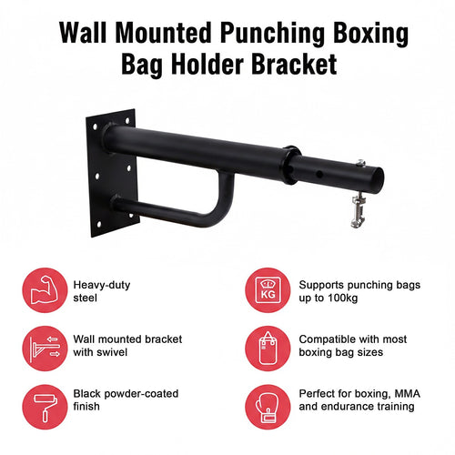 Wall Mounted Punching Boxing Bag Holder Bracket with 360° Swivel Mount