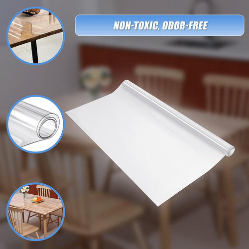 PVC Tablecloth Clear Plastic Cover Protector Mat 