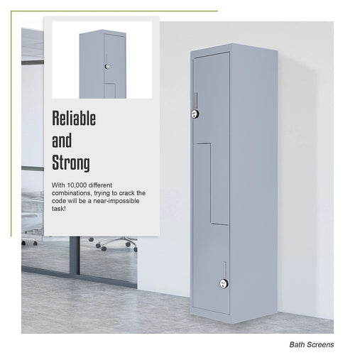Multipurpose Locker – Grey Dual L-Shaped Door with 4-Digit Combination Lock